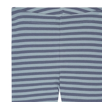 BIRKHOLM Stribede Rib Leggings Støvet Blå & Middelhavs Blå